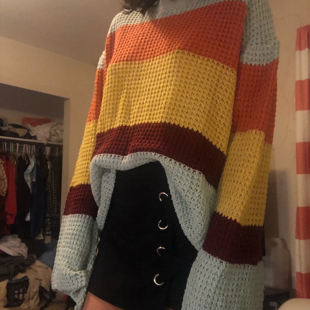 Oversized bell sleeve sweater
